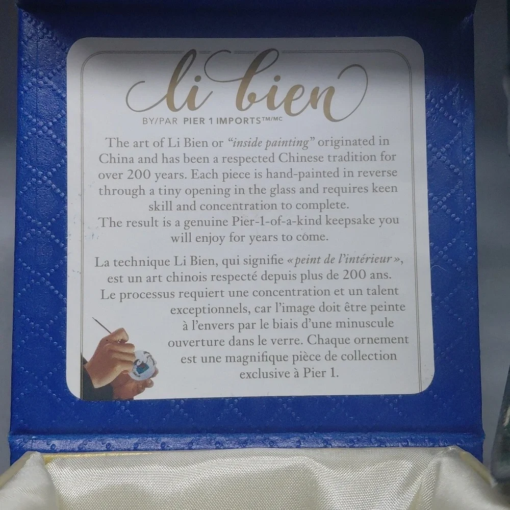 Pier 1 Blue Peace Ornament